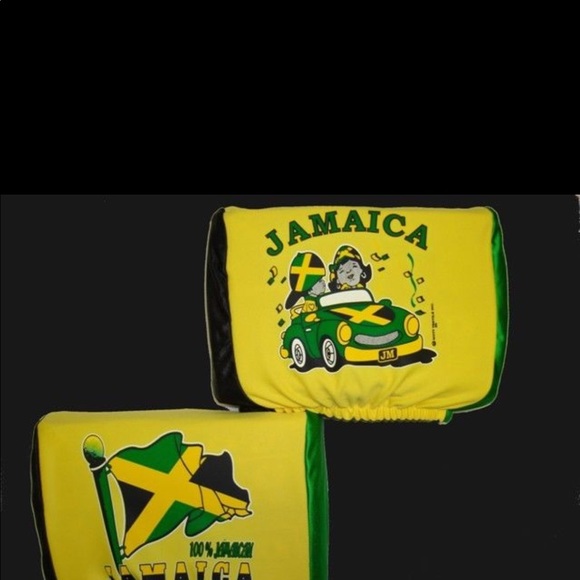 2 Car Seat Head Rest Cover “Jamaica Flag” - Picture 6 of 8